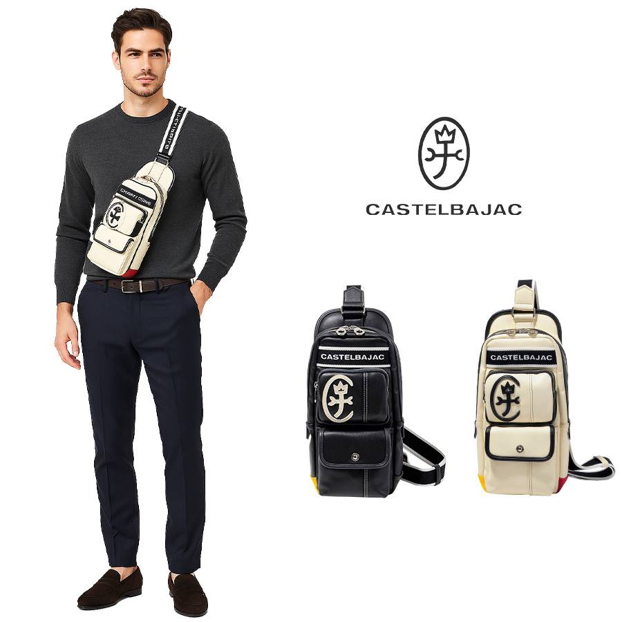 【正規取扱店】【CASTELBAJAC】[ドミネシリーズ] 024911 カステルバジャック ドミネ ワンショルダーバッグ 斜め掛け ボディバッグ バッグ 鞄 メンズ レディース バジャック ゴルフ おしゃれ 人気