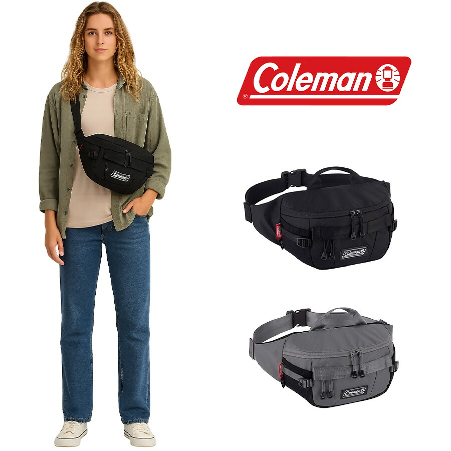 【レターパック発送/時間指定不可】Coleman　コールマン　AITHRIA WAIST BAG　エスリアウエストバッグ　ウエストポーチ　ボディバッグ　2WAY　鞄　撥水　メンズ　レディース　アウトドア　旅行　通勤　バッグ　通学　学生　おしゃれ　人気