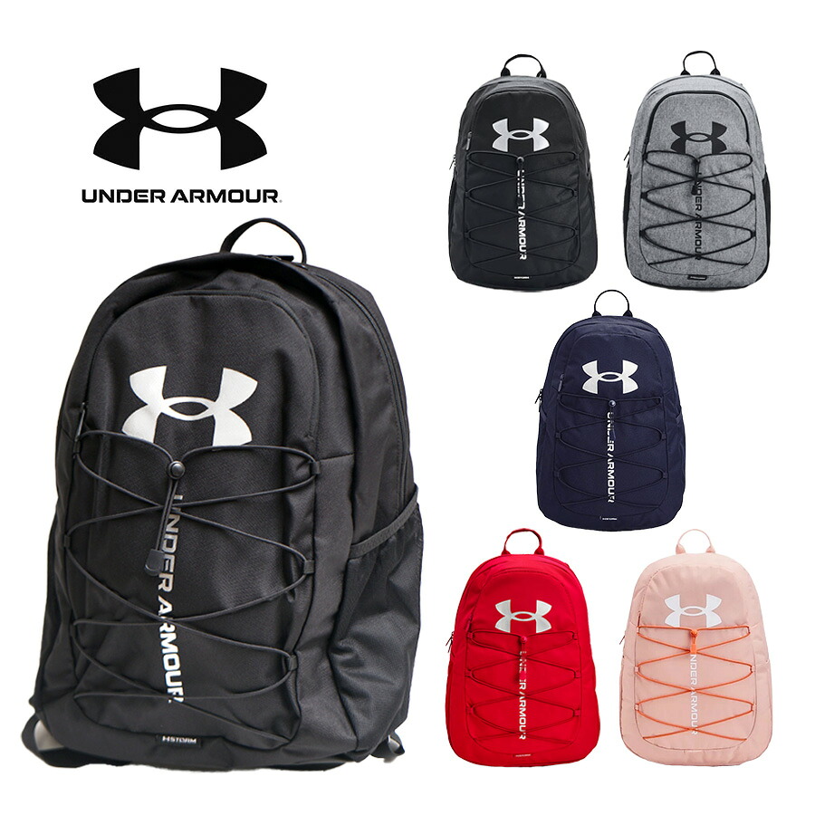 【UNDER ARMOUR】アンダーアーマー UA ユニセックス トレーニング ハッスル スポーツ 26L リュック バックパック 1364181 ヒートギアショルダーストラップ 耐摩耗素材 バンジーコード仕様 STORM ストーム 撥水加工 通勤 通学 ジム 部活 スポーツ 合宿