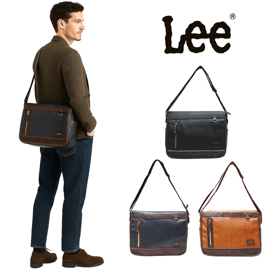 【ポイント10倍】Lee ショルダーバッグ リー 320-3104 通販 ショルダーバック メッセンジャーバッグ メンズ ブランド 斜めがけ かっこいい 肩掛け 大きめ A4 大容量 通勤 通学 自転車 バイク 旅行 サイクリング infinity インフィニティ メンズバッグ