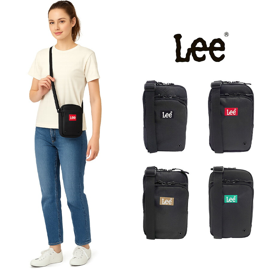 【ポイント10倍】Lee リー 320-3720 PRAY2 スマホショルダー 2WAY ポーチ ショルダーバッグ メンズ レディース スマホポシェット ミニショルダー ワンマイル ワンマイルバッグ ブラック レッド ベージュ ミントグリーン ダブルファスナー カジュアル ボックスロゴ