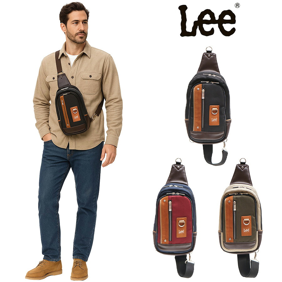 【ポイント10倍】Lee リー  クリーチャー ボディバッグ 320-3741 ショルダーバック メンズ ブランド 斜めがけ かっこいい 肩掛け 通勤 通学 自転車 バイク 旅行 サイクリング creature クリーチャー メンズバッグ