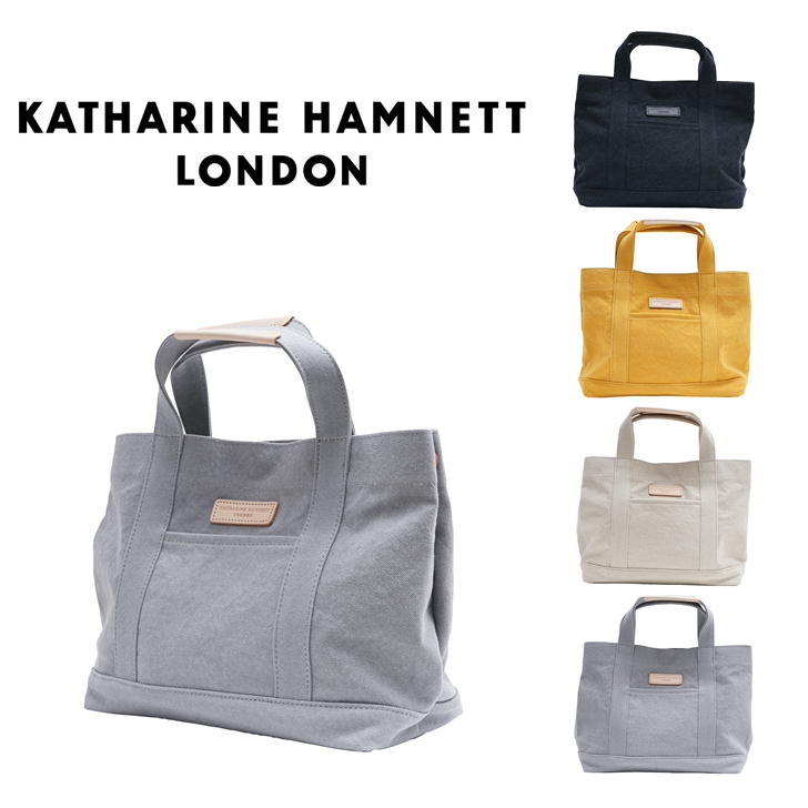 KATHARINE HAMNETT LONDON　キャサリンハムネットロンドン トートバッグ Tote Bag ユニセックス 490-8060  手提げ トート プレゼント キャンバス ギフト ミニバッグ 軽量 A5 鞄 おしゃれ 人気 正規取扱店 送料無料