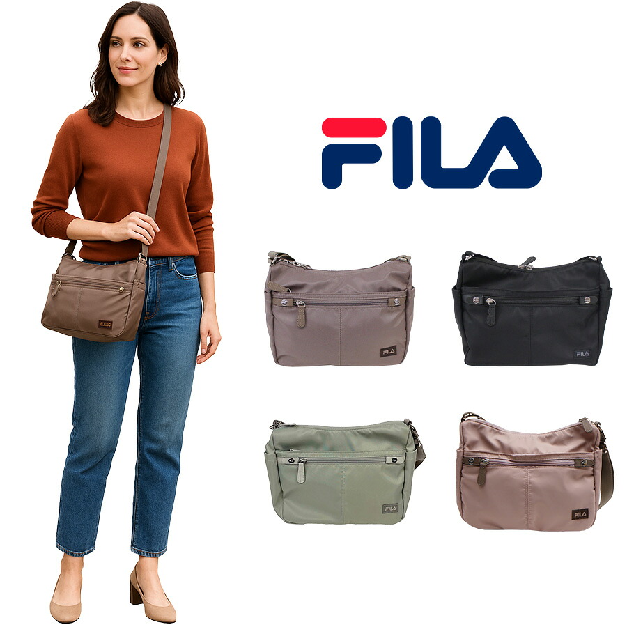 【クリックポスト】FILA フィラ ショルダーバッグ ジャガード ボディバッグ ピムス 斜め掛け 肩掛け 7638  鞄 超軽量 レディース プレゼント ギフト おしゃれ 人気 ギフト ラッピング 母の日 敬老の日 送料無料