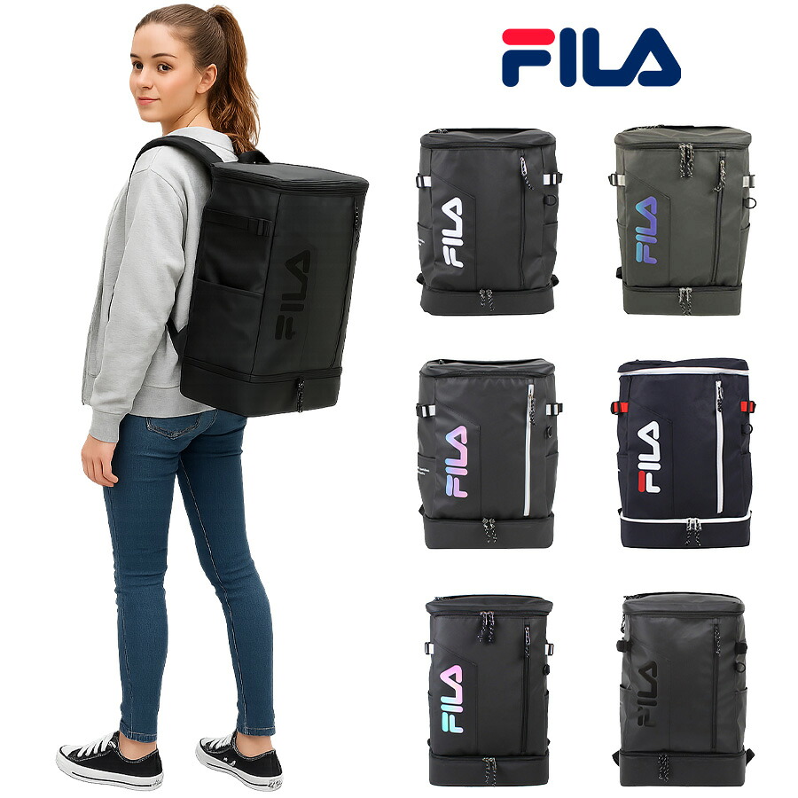 【FILA】リュック 大容量 フィラ サイン 35L 7763 リュックサック スクエア 男女兼用 普段使い 通勤 通学 送料無料《北海道、沖縄、離島代引き不可》