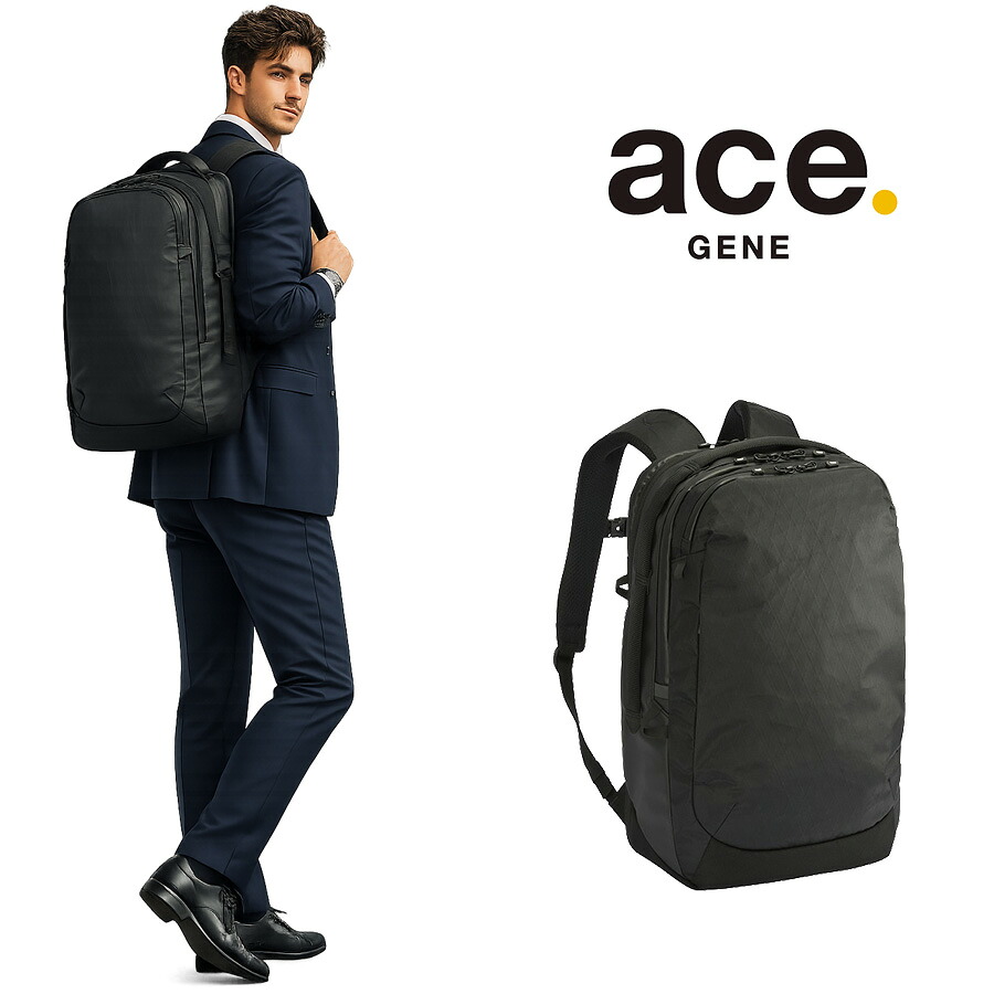 ace.GENE リュック 大容量 ラグレンティスX ビジネスリュック 23-27L 通勤 ビジネス 普段使い 男女兼用 メンズ レディース ギフト プレゼント ブラック 20052