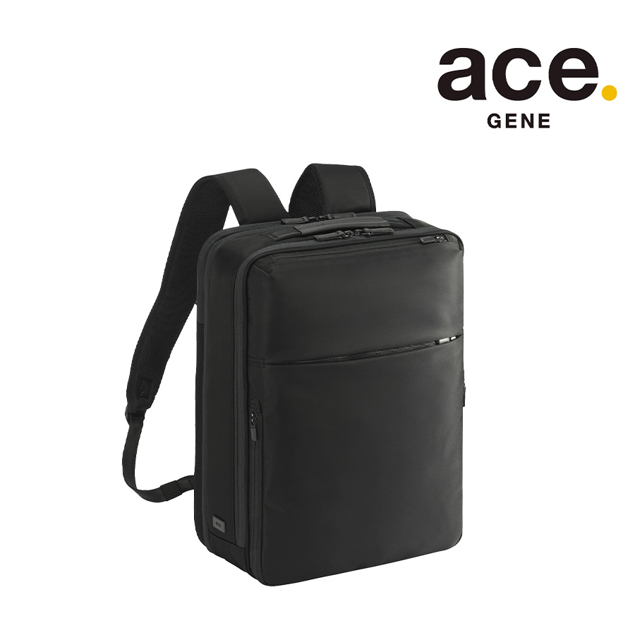 ace.GENE ガジェタブルR リュック 15-20L ナイロン素材 バックパック 拡張機能搭載 ビジネス 通勤 軽量 A4 男女兼用 ユニセックス ギフト ブラック 大容量 収納力 68007
