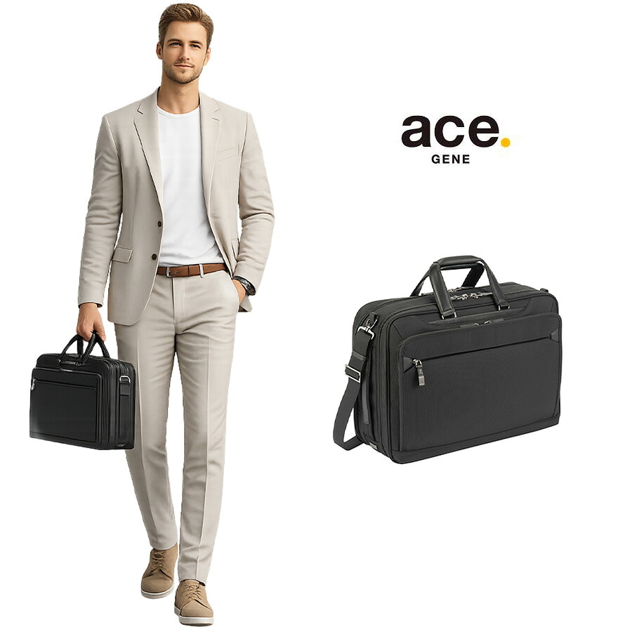 ace.GENE EVL-4.0 ビジネスバッグ 27L 大容量 ビジネス 仕事 出張 通勤 普段使い 使いやすい 男女兼用 ユニセックス ギフト プレゼント ブラック 68305