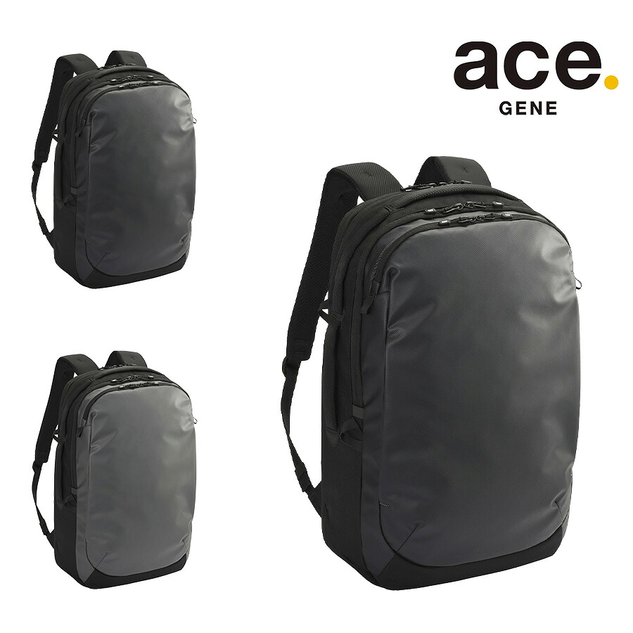 ace.GENE ラグレンティス リュック 29-37L バックパック 拡張機能搭載 ビジネス 通勤 軽量 A4 かばん カバン 鞄 ユニセックス ギフト ブラック 68324