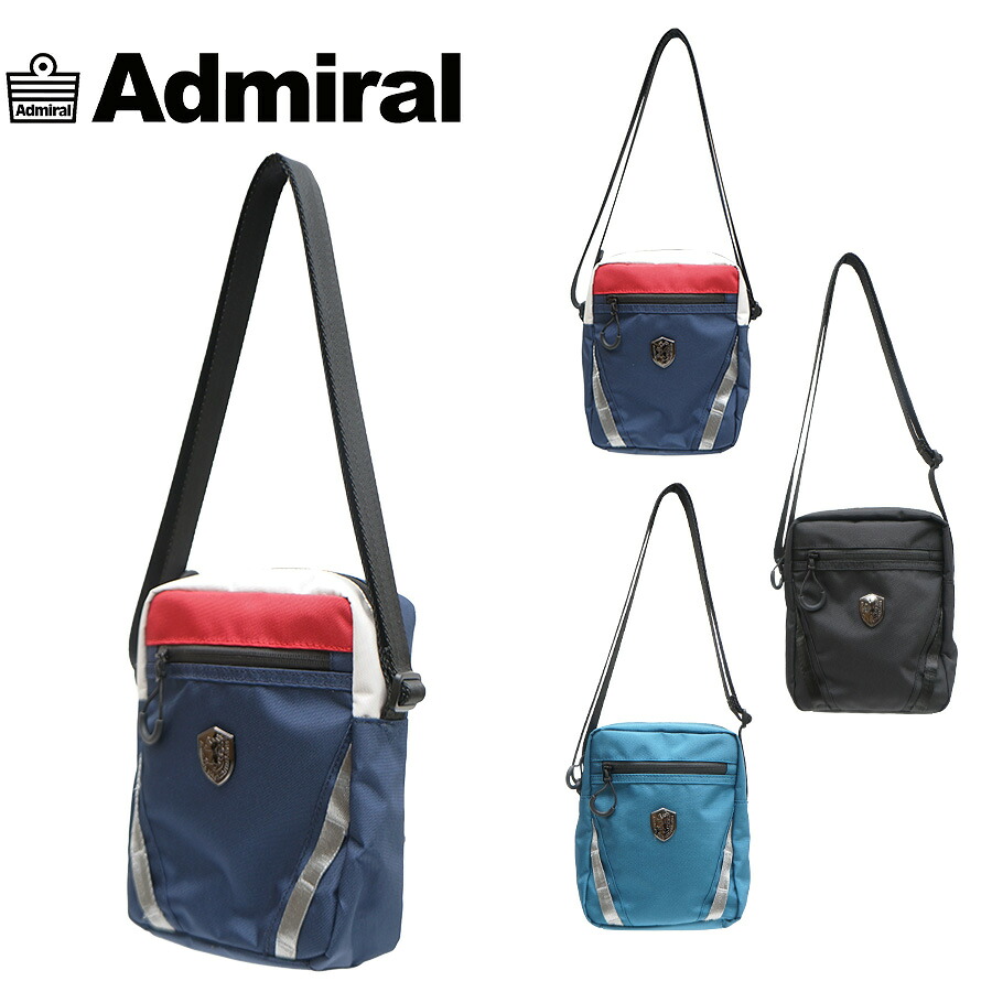 【Admiral】AAPK-02 斜め掛け ショルダー バッグ アドミラル ミニショルダー スマホポーチ コンパクト サブバッグ 買い物 お出かけ ショッピング サイクリング ブランド ブラック ブルー ネイビー かわいい おしゃれ かっこいい 休日 父の日 プレゼント 誕生日