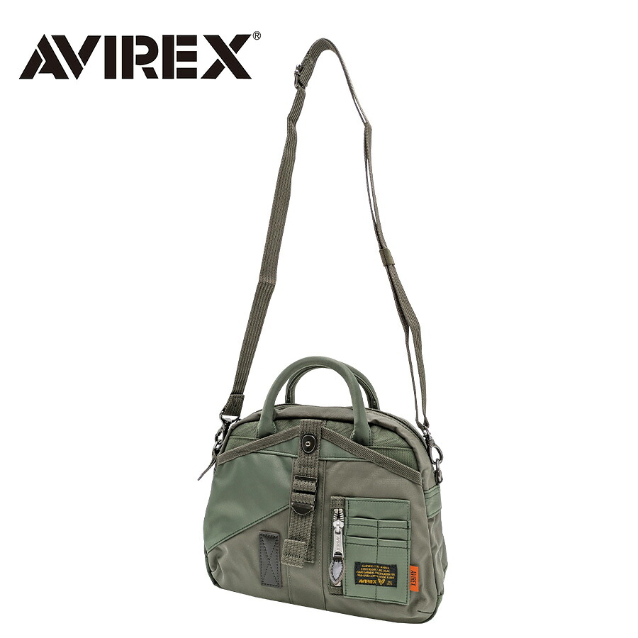 【AVIREX】 avx3527m イーグル限定モデル ミニボストン ショルダーバッグ 2WAY ミリタリー メンズ アヴィレックス 鞄 斜め掛け かっこいい カーキ 軽量 父の日