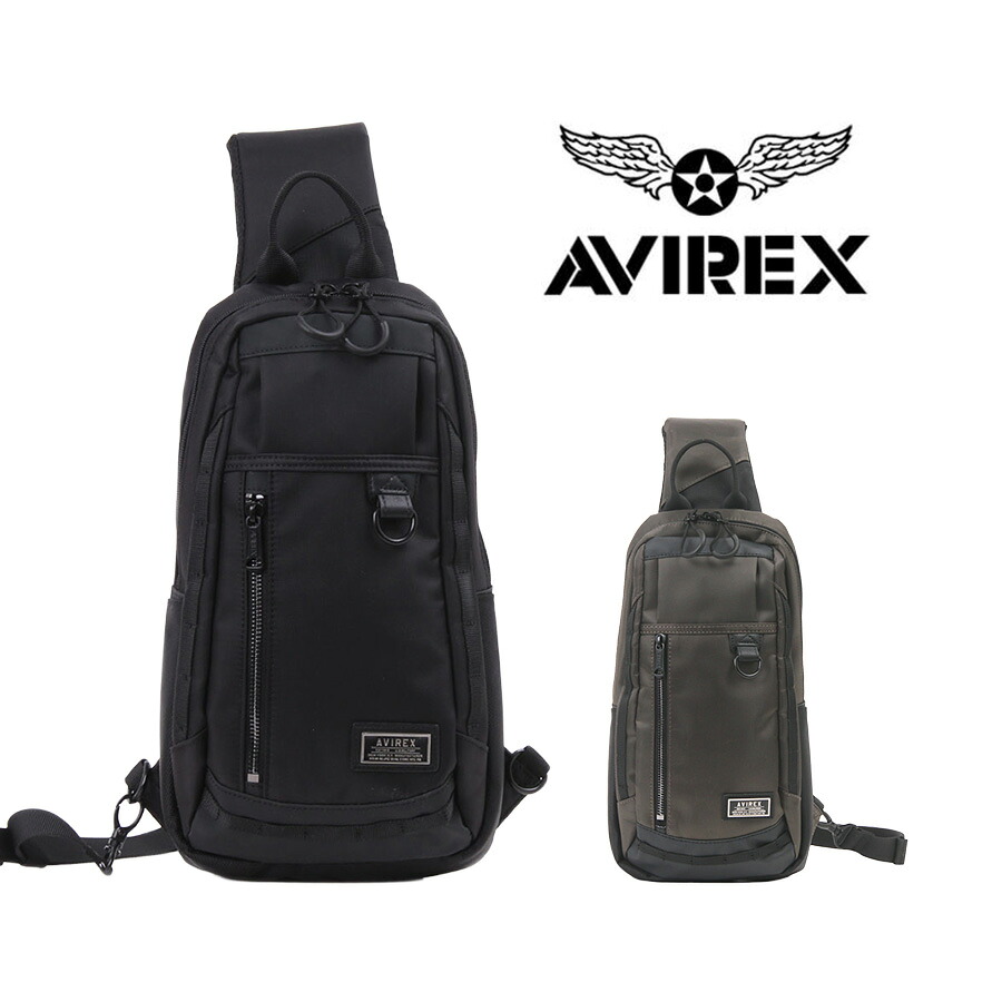 AVIREX ax2051 ソリッド ショルダーバッグ 斜め掛け 鞄 カバン かばん バッグ 普段使い 使いやすい ミリタリー メンズ プレゼント ギフト ブラック 父の日