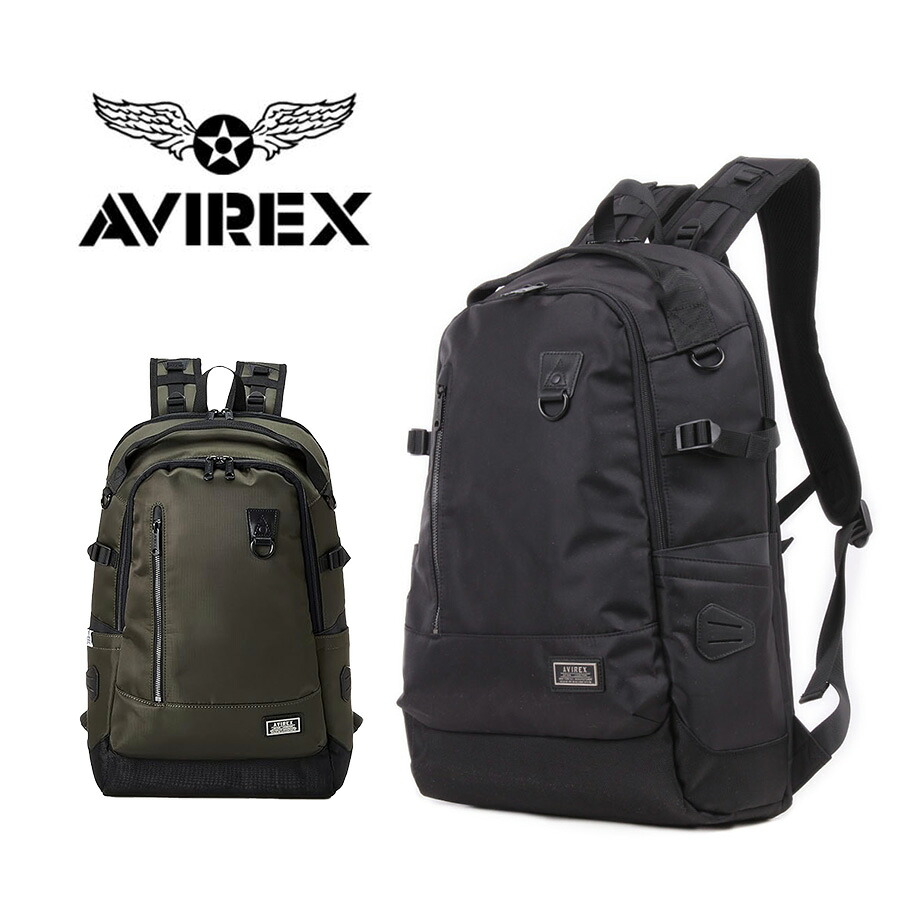 AVIREX ax2053 ソリッド デイパック リュック 大容量 鞄 カバン かばん バッグ 普段使い 使いやすい ミリタリー メンズ プレゼント ギフト ブラック 父の日