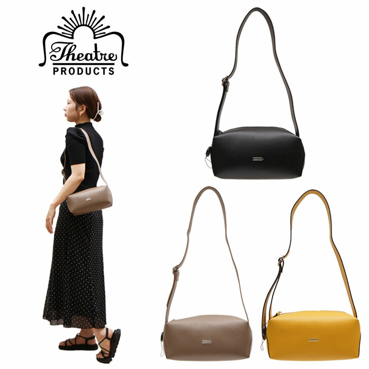 【正規取扱店】THEATRE PRODUCTS シアタープロダクツ フェイクレザー ショルダーバッグ BL220902 ショルダー 肩掛け アウトドア レディース オールシーズン ブラック グレー イエロー SNS 人気 おでかけ おしゃれ かわいい プレゼント 誕生日 お返し お揃い