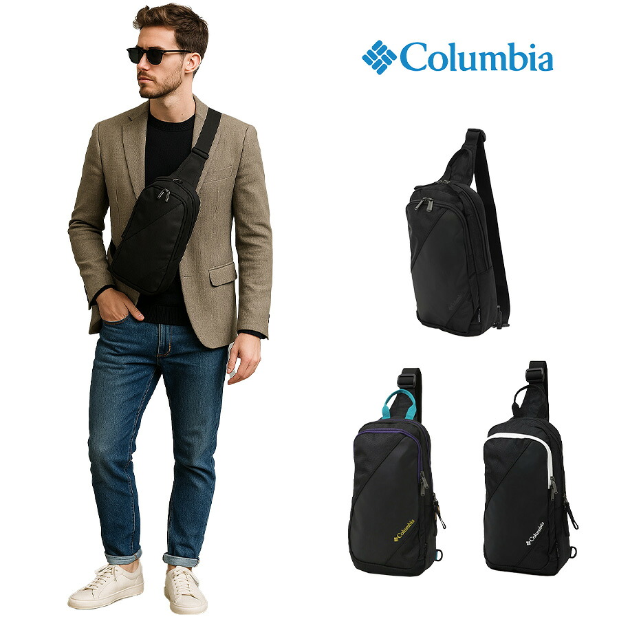 【Columbia】 pu8750 Bremner Slope ボディバッグ 斜め掛け 撥水 かばん カバン 鞄 バッグ 使いやすい 普段使い ユニセックス プレゼント ギフト ブラック