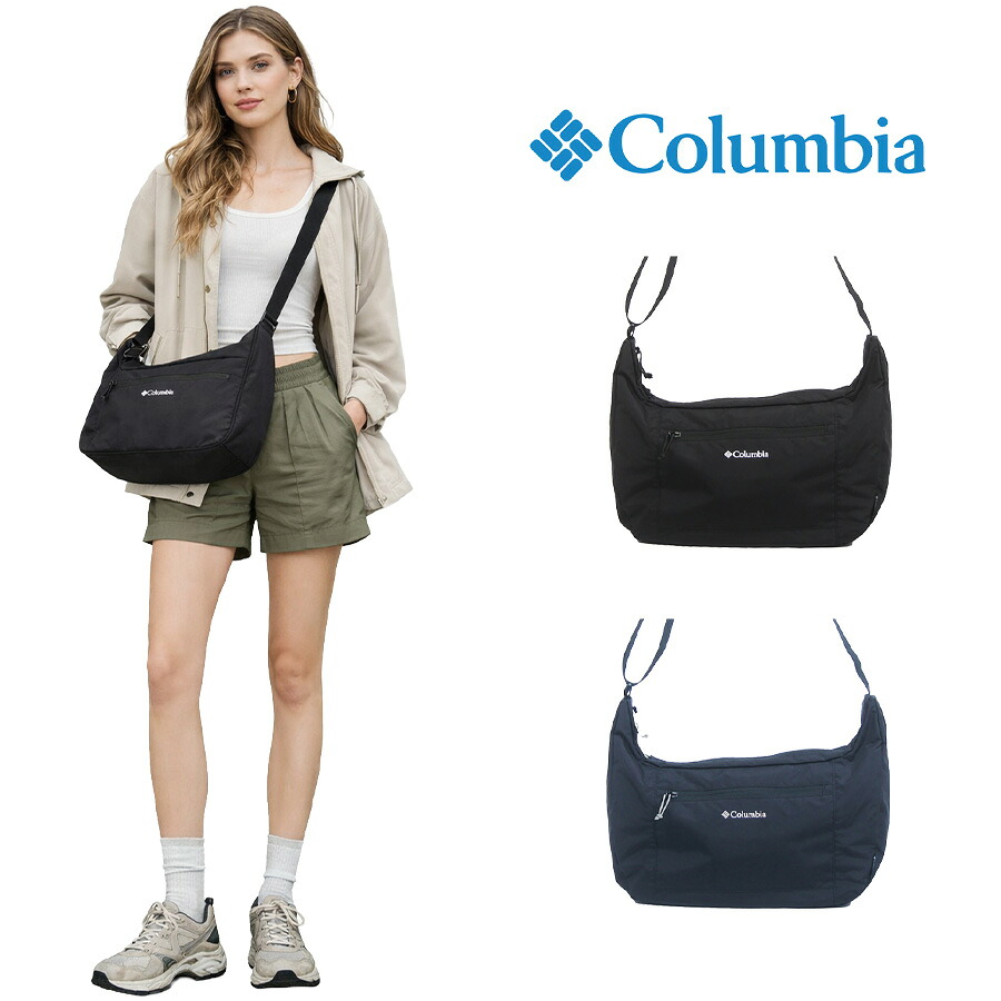 Columbia Dana Cova ショルダーバッグ 斜め掛け 斜め掛けバッグ 普段使い 丸洗い可能 男女兼用 メンズ レディース ギフト プレゼント ブラック pu8839