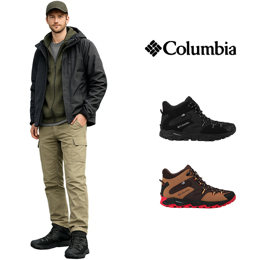 Colombia セイバー シックスミッド アウトドライ スニーカー 防水 登山 靴 くつ クツ シューズ メンズ レディース ギフト プレゼント ブラック ym8972