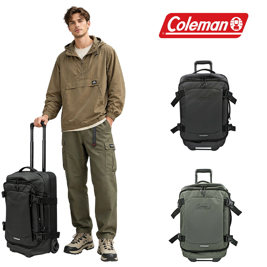 Coleman ボストンキャリー キャリーバッグ 40L 大容量 宿泊 旅行 使いやすい シンプル アウトドア メンズ レディース ギフト プレゼント ブラック 60010