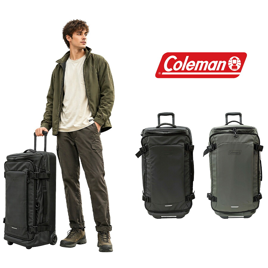 Coleman ボストンキャリー キャリーバッグ 80L 大容量 宿泊 旅行 使いやすい シンプル アウトドア メンズ レディース ギフト プレゼント ブラック 60011