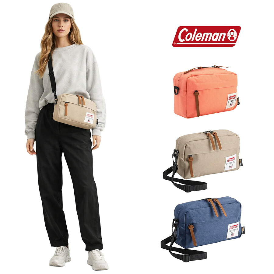 Coleman アメリカンクラシック ポーチ 4L ショルダーバッグ 斜め掛けバッグ バック アウトドア シンプル ユニセックス プレゼント ギフト ネイビー ac003