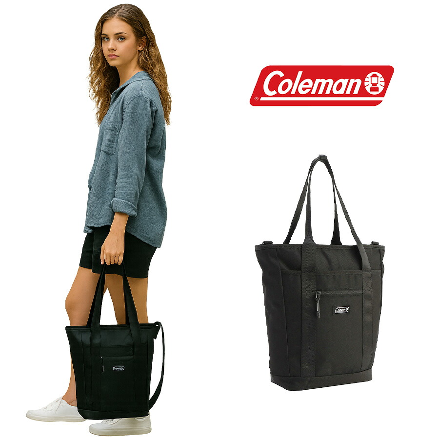 【Coleman】 ob012 2214034 アウトビズトートバーティカル 肩掛け 手持ち 斜め掛け かばん カバン 鞄 カジュアル シンプル 通勤 ユニセックス ギフト ブラック