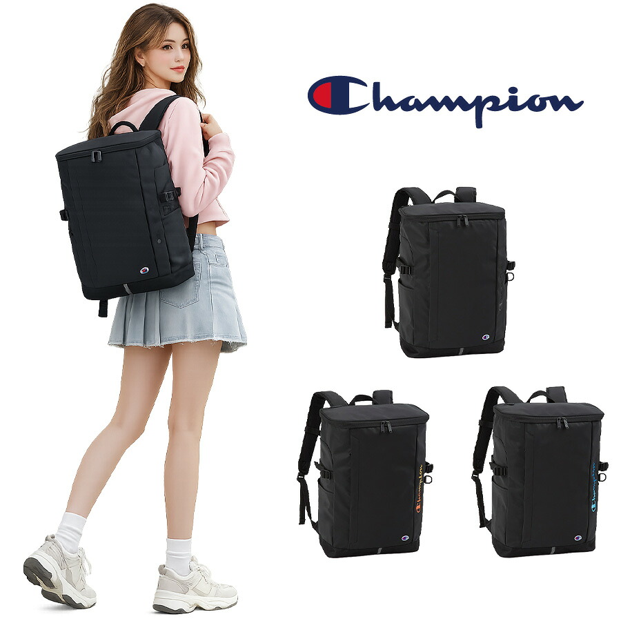 Champion リュック 大容量 デンバー リュック 31L  リュックサック 通勤 通学 普段使い 男女兼用 メンズ レディース ギフト プレゼント ブラック 68901