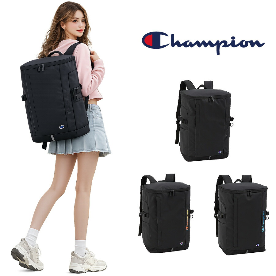 Champion リュック 大容量 デンバー リュック 35L  リュックサック 通勤 通学 普段使い 男女兼用 メンズ レディース ギフト プレゼント ブラック 68902