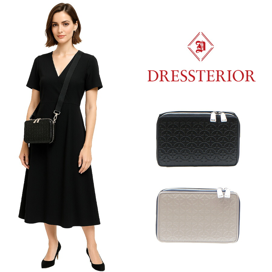 【DRESSTERIOR】864102 レザーミニショルダー ウェルシュ 鞄 かばん ショルダー 斜めがけ ドレステリア ブランド ブラック トープ レディース おしゃれ かわいい エレガント 使いやすい 母の日 プレゼント 誕生日 ギフト 贈り物 お誕生日