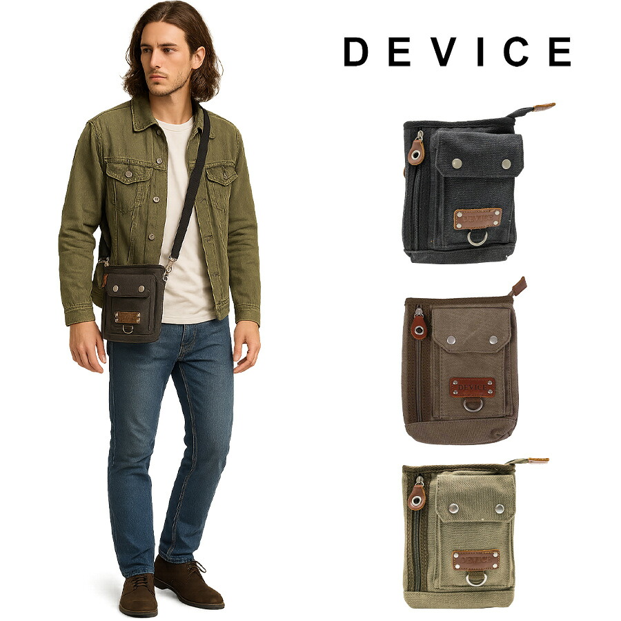 【DEVICE】 dch30019 2WAYシザーケース ミニショルダー ショルダーバッグ ミリタリー シンプル カジュアル 便利 使いやすい メンズ プレゼント ブラック