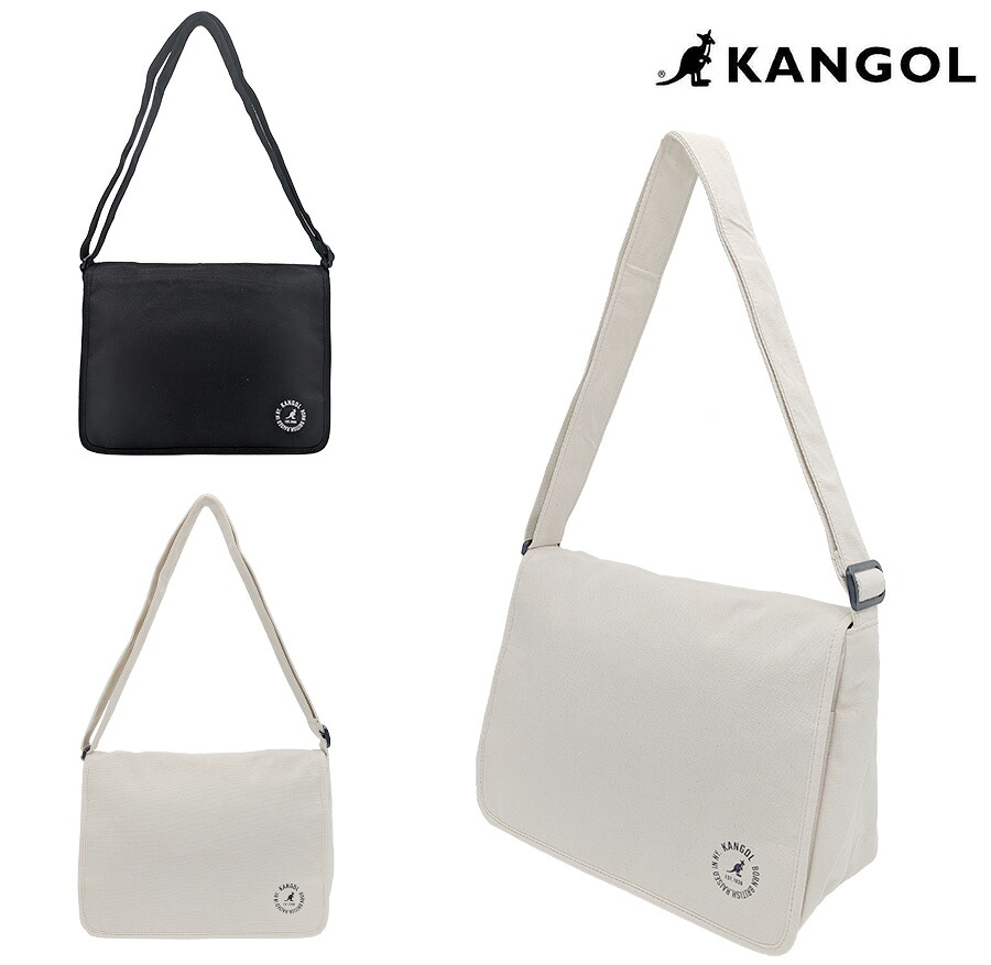 【KANGOL】250-4031 フラップショルダーM 斜め掛け 鞄 かばん カバン バッグ 普段使い 使いやすい シンプル 軽量 ユニセックス ギフト プレゼント ブラック