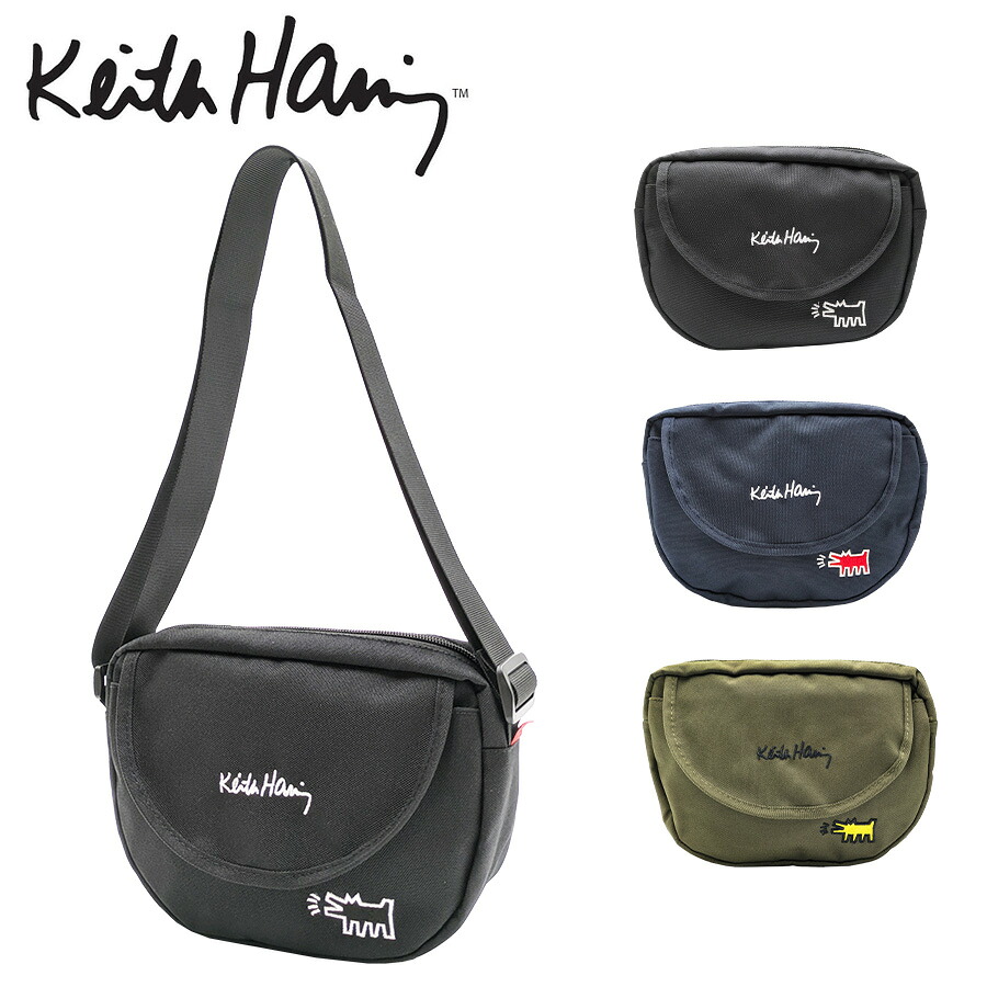 【KeithHaring】 15629 フラップショルダーバッグ 鞄 かばん カバン バッグ 斜め掛け キースへリング 普段使い 使いやすい 便利 プレゼント 贈り物 ギフト