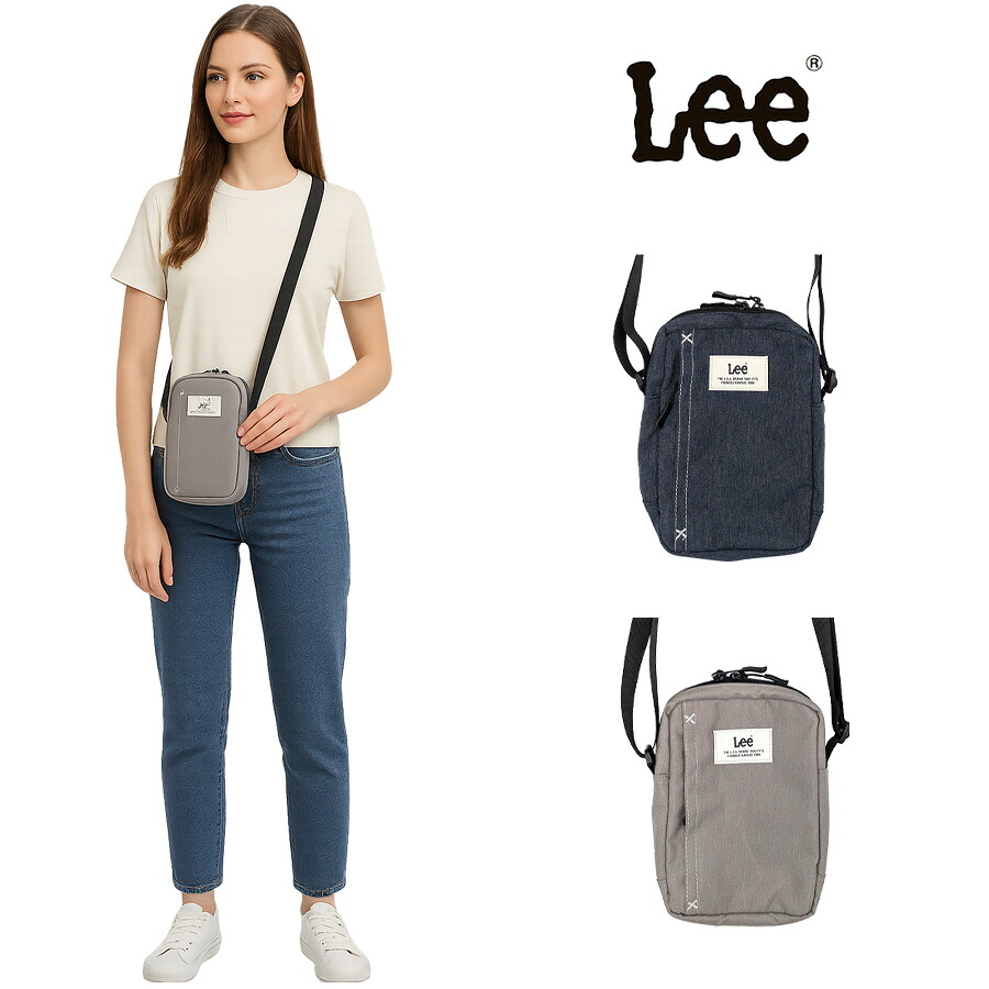 【クリックポスト/時間指定不可】【Lee】 320-1330 ミニ 縦ショルダー 斜め掛け 普段使い 使いやすい コンパクト かばん カバン ユニセックス ギフト ネイビー