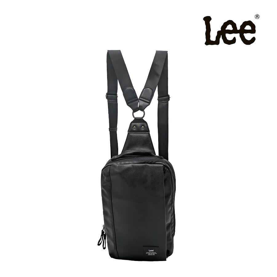 【Lee】320-4042 ボディバッグL リュック 斜め掛け かばん 使いやすい 普段使い シンプル おしゃれ カジュアル メンズ ギフト プレゼント ブラック