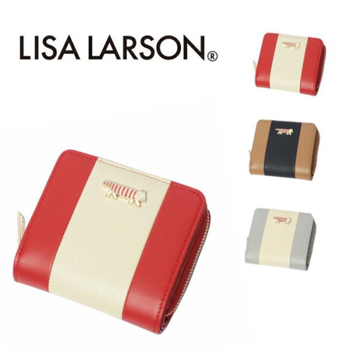 【ポイント10倍】LISA LARSON リサ・ラーソン ラウンドファスナー 二つ折り 財布 LTLY-05 Mikey 高級 本革 YKKファスナー マイキー 猫 レディース ギフト 母の日 バレンタイン 人気 プレゼント