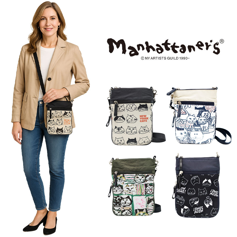 【Manhattaner's】71-2470 ミニショルダーバッグ かばん ショルダー 斜め掛け バッグ マンハッタナーズ ブラック ベージュ レディース おしゃれ 可愛い かわいい 個性的 使いやすい 普段使い 日常使い 母の日