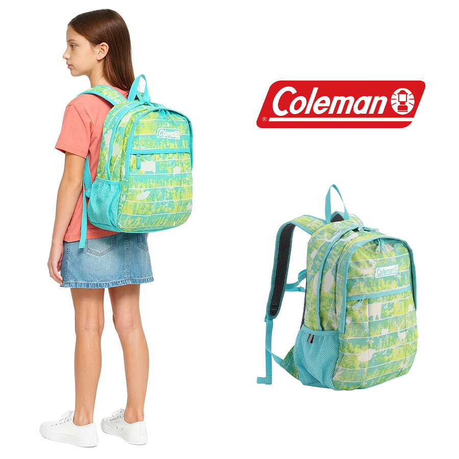 Coleman コールマン ウォーカーミニ キッズリュック mini キッズ リュックサック バックパック デイパック ロゴ ワンポイント 総柄 アウトドア 使いやすい チェストベルト リフレクター サイドポケット シンプル 小さめ 通園 通学 遠足 学童 習い事 塾 お出かけ
