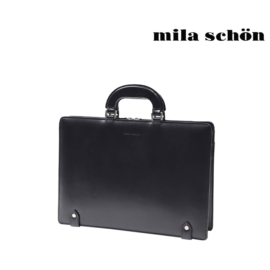 milaschon ミラショーン ニュートレノ ビジネスA4バッグ 手提げ 通勤 仕事 営業 日本製 レザー 牛革 使いやすい メンズ プレゼント ギフト ブラック 299551
