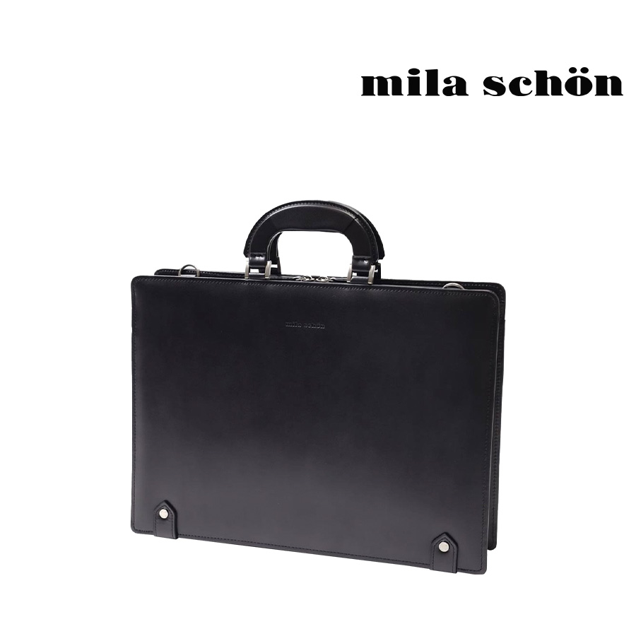 milaschon ミラショーン ニュートレノ ビジネスA42WAYバッグ 手提げ 斜め掛け 通勤 営業 日本製 レザー 牛革 メンズ プレゼント ギフト ブラック 299552