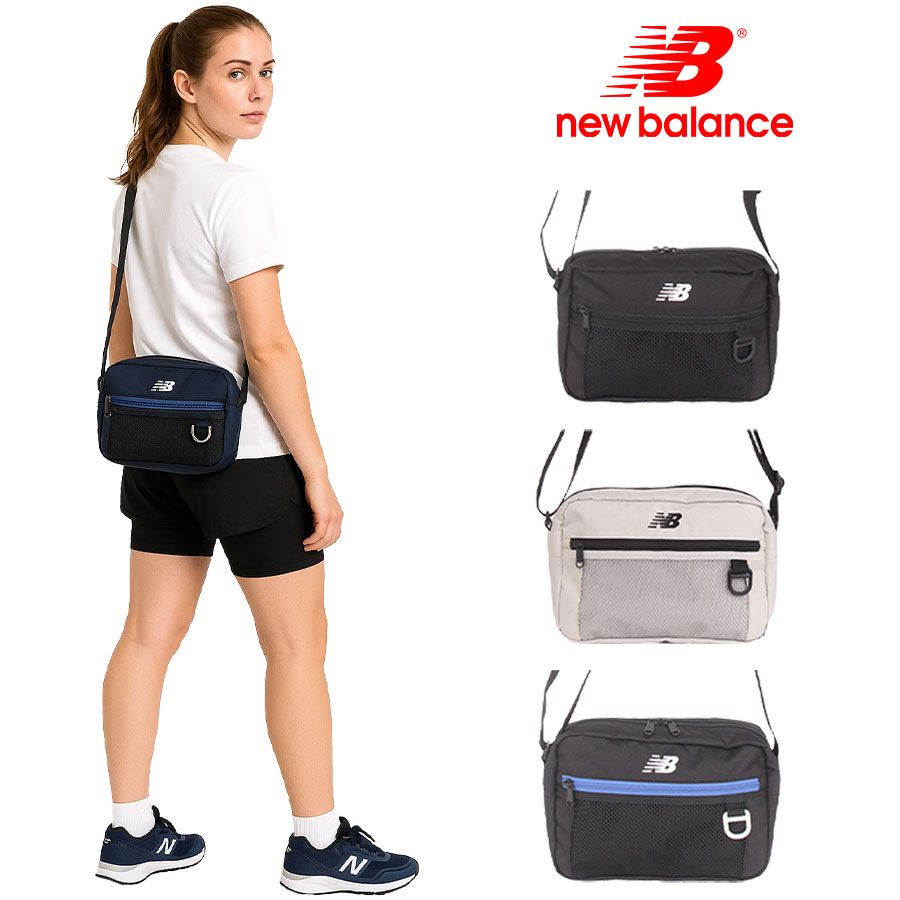 【クリックポスト/時間指定不可】【New Balance】 lab55687 3L 横型ショルダー 斜め掛け 肩掛け コンパクト かばん バッグ 軽量 ユニセックス  ギフト ブラック