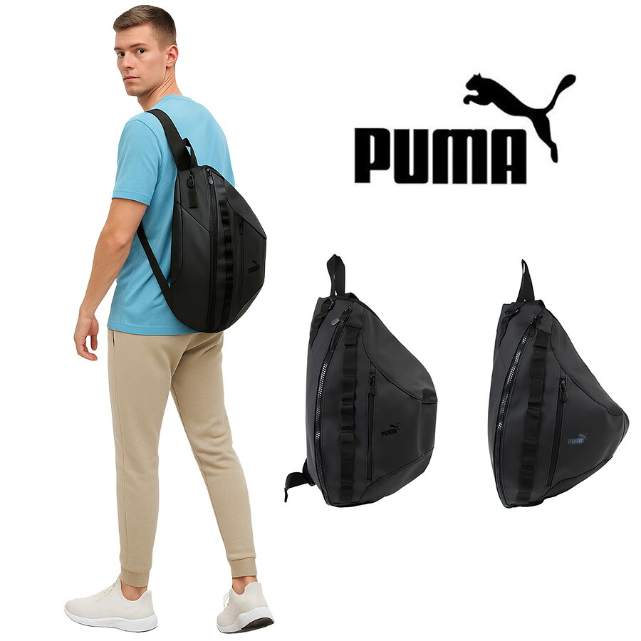 PUMA j20388 アクロス ワンショルダーバッグ ボディバッグ 斜め掛け かばん 普段使い B5 撥水 軽量 男女兼用 ユニセックス プレゼント ギフト ブラック