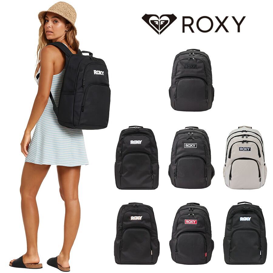 【ROXY】 リュック 大容量 rbg251301 GOOUT デイパック 23-30L リュックサック かばん バッグ 通学 部活 中高生 ユニセックス ギフト プレゼント ブラック