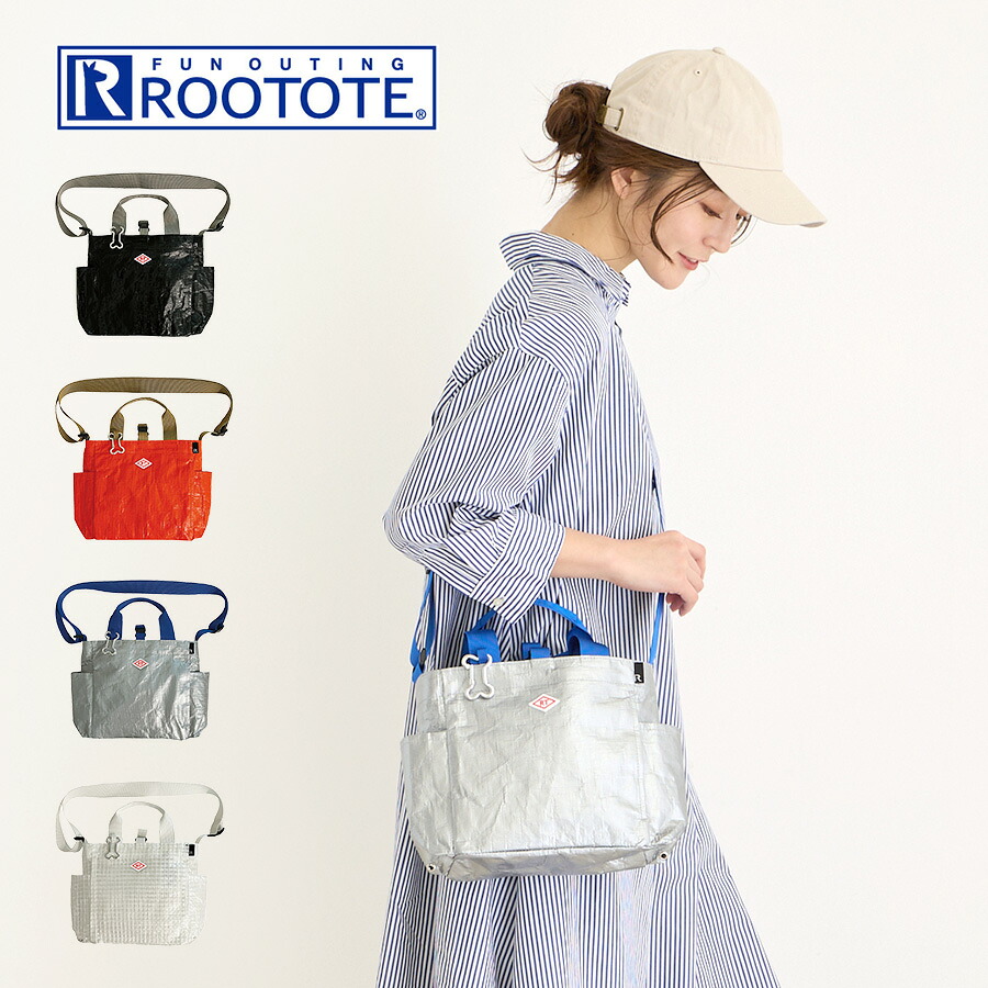 【ROOTOTE】 1128 SN.スクエア.DOG.BUDDY-A ユニセックス 軽量 撥水加工 お散歩バッグ カラビナ ショルダー トート シンプル カジュアル プレゼント ブラック
