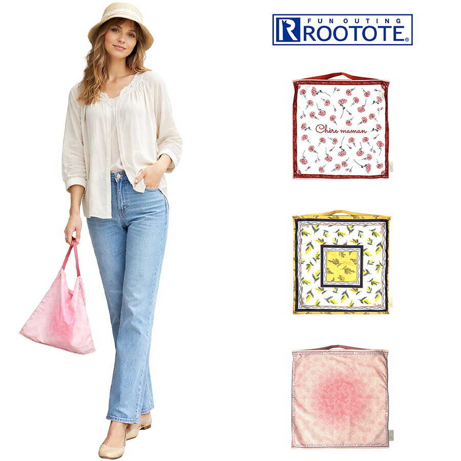 ROOTOTE LT.TABL032.フラワーA ハンドバッグ 手持ち コンパクト 普段使い 使いやすい レディース 母の日 敬老の日 ギフト プレゼント ピンク 3625