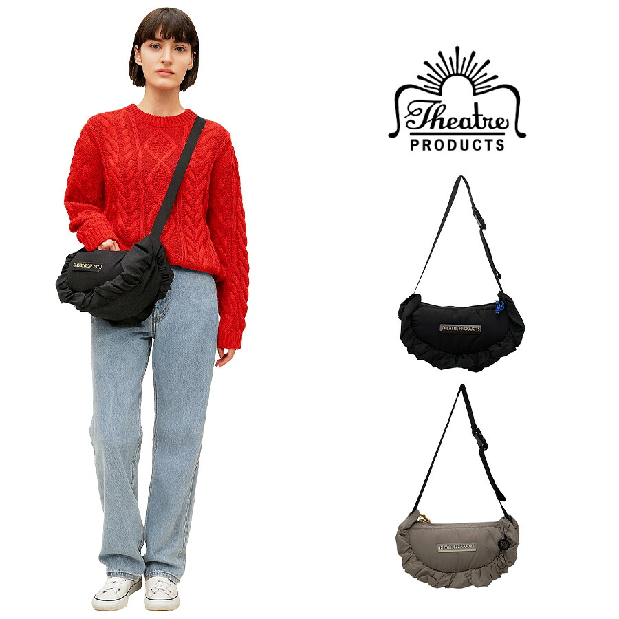 THEATREPRODUCTS パファー フリルショルダー ショルダーバッグ 斜め掛け 斜め掛けバッグ コンパクト 普段使い レディース プレゼント ギフト ブラック cl250343
