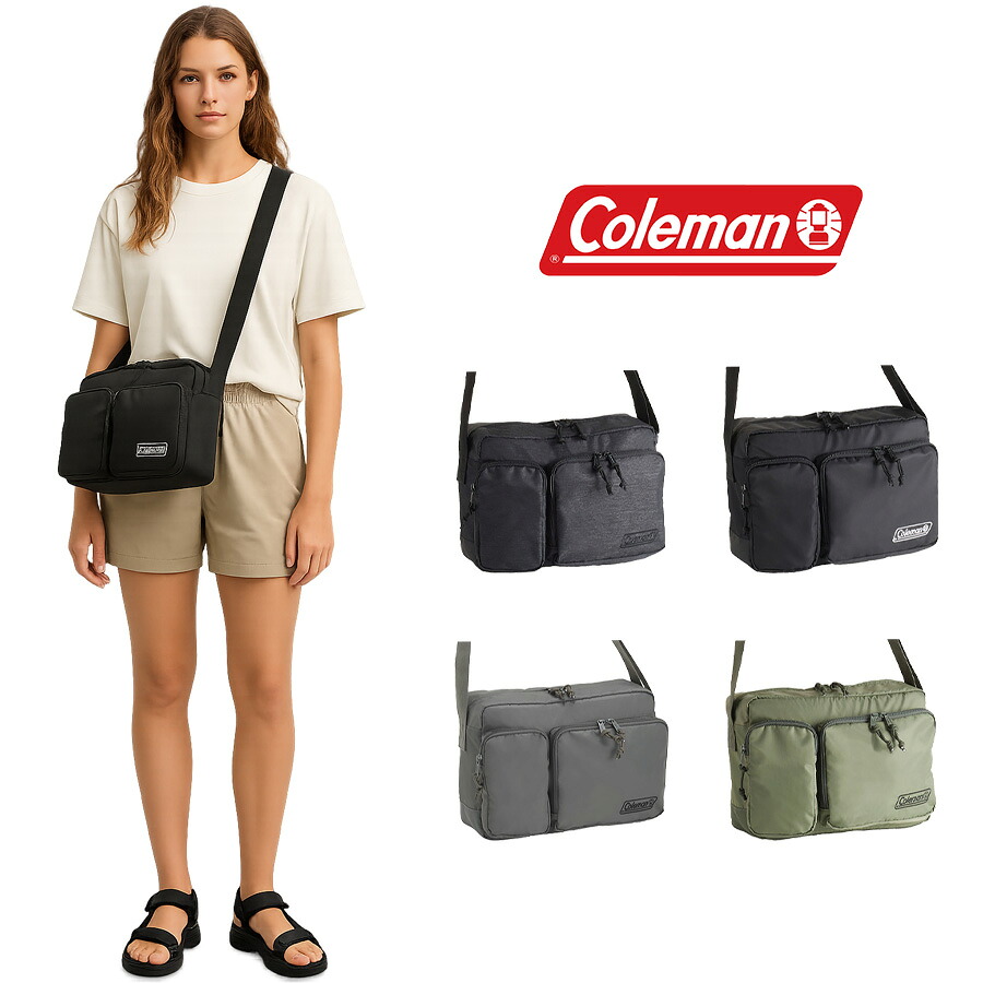 Coleman コールマン walkershoulder ウォーカーショルダー 横型 ショルダーバッグ スクエア メンズ レディース 男性 女性 シンプル カジュアル アウトドア 軽量 通勤 通学 学生 社会人 旅行 部活 習い事 おしゃれ 人気 送料無料 バッグ 鞄