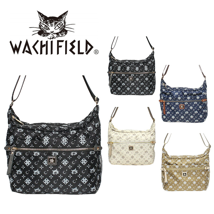 【WACHIFIELD】WTSK-06 ショルダーバッグ 斜めがけ かばん カバン 鞄 買い物 わちふぃーるど 猫のダヤン ブラック ネイビー グレージュ オーク かわいい おしゃれ 使いやすい 普段使い 日常 便利 母の日 敬老の日 プレゼント 誕生日