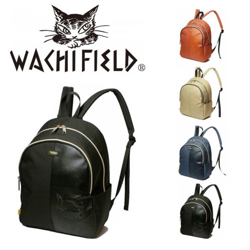 【ポイント10倍】WachiField わちふぃーるど フェイクレザー 合皮 メランジ リュックサック バックパック デイバック カバン レディース 通勤 WTMC-03 お出かけ サブバッグ 旅行 軽量 エレガント ギフト プレゼント ねこ ダヤン