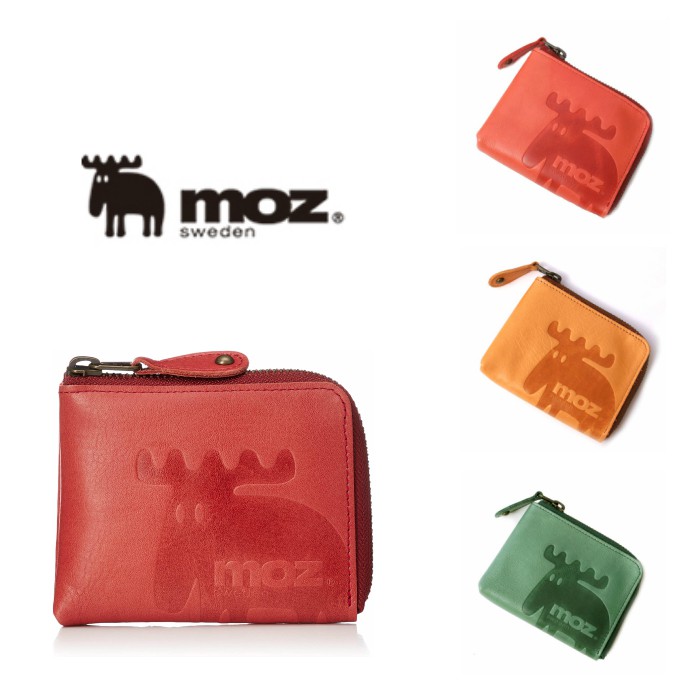 moz モズ ミニ財布 Elk ZNWE-86005 財布 ウォレット 折り財布 レディース 女性 かわいい おしゃれ 母の日 本革 人気 スウェーデン アニマル エルク ヘラジカ